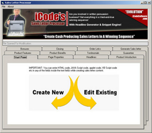 Product picture Evolution The Sales Letter Processor (with PLR)